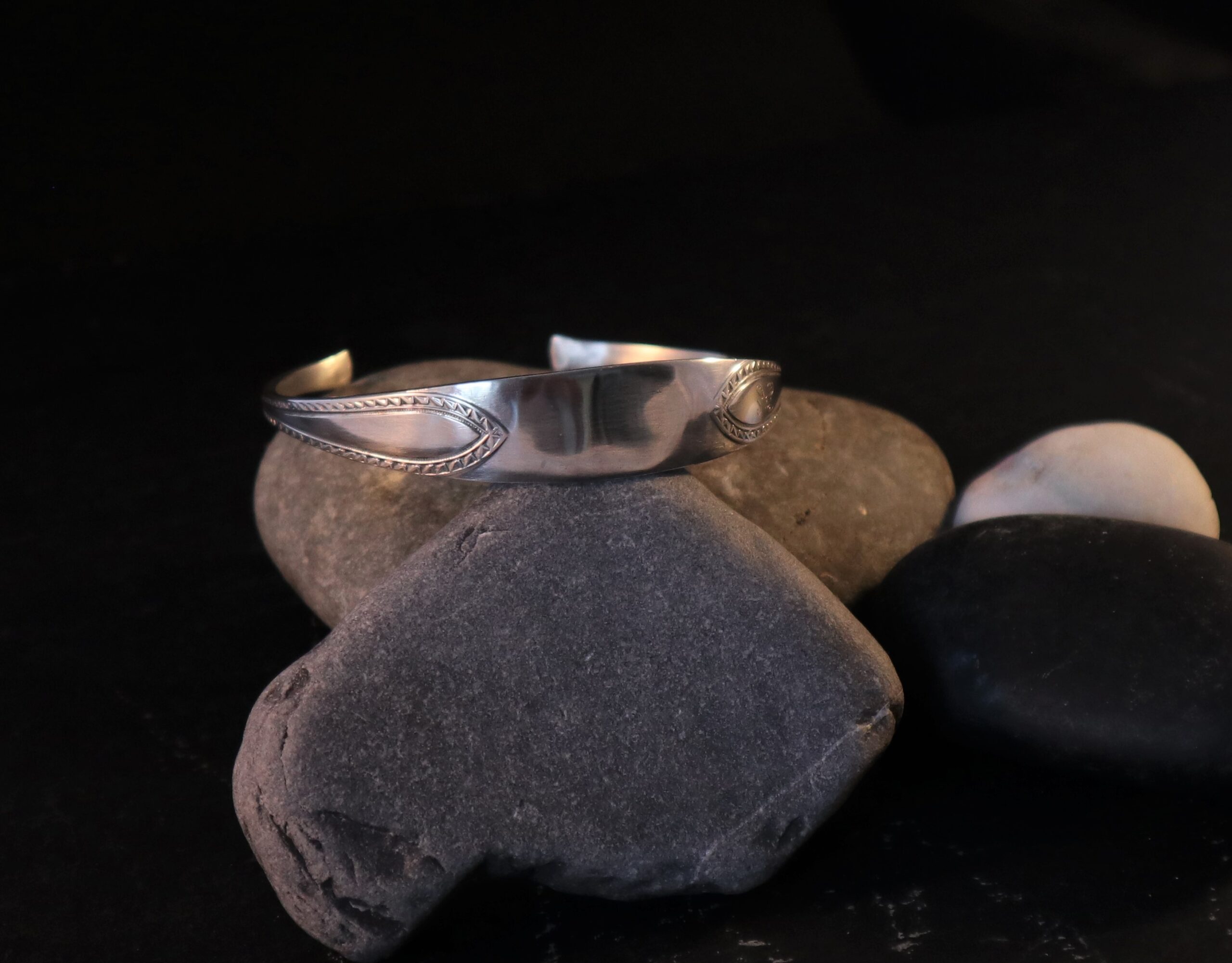A selection of EPNS/silver plated recycled sugar tong bangles